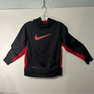 Nike boys therma fit hoodie boys size medium black and red.